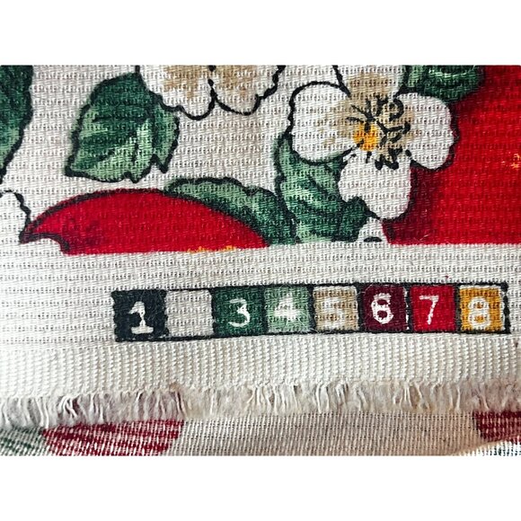 Cranston Apple & Blossom Print Fabric 2 Yds 60” VTG HTF Schwartz Liebman - Picture 4 of 5